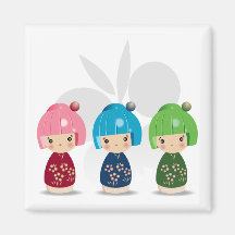 Aimant de triplets de Kokeshi