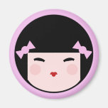 Aimant de visage de poupée de Kokeshi