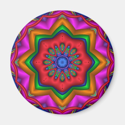 Aimant décoratif de kaléidoscope