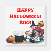 Aimant d'histoire de sorcière de Halloween