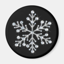 Aimant en cristal de flocon de neige