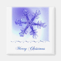 Aimant en cristal de Noël de flocon de neige