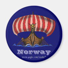 Aimant frais de la Norvège de bateau de Viking