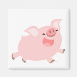 Aimant gai de porc de bande dessinée magnets