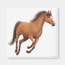 Aimant galopant de cheval de baie