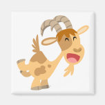 Aimant heureux mignon de chèvre de bande dessinée magnets