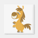 Aimant impétueux de poney de bande dessinée magnets