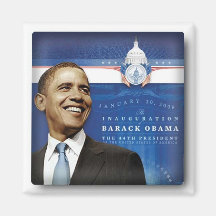 Aimant inauguaral de réfrigérateur d'Obama
