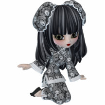 Aimant japonais de fille photo en relief