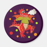 Aimant mignon avec le dragon de bande dessinée