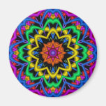 Aimant mignon d'anniversaire de mandala avec le te