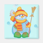 Aimant mignon de bonhomme de neige pour donner