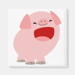 Aimant mignon de porc de chant de bande dessinée magnets