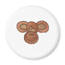 Aimant mignon de singe de bande dessinée d'aquarel magnets