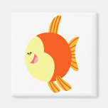 Aimant mignon et dodu de poissons de bande dessiné magnets