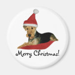 Aimant Noël « Airedale terrier "