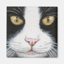 Aimant noir et blanc du chat #1