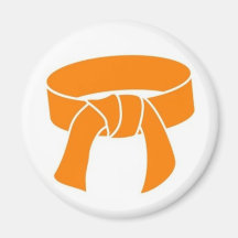 Aimant orange de ceinture d'arts martiaux