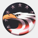 Aimant patriotique de bannière étoilée d'Eagle