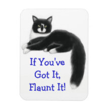 Aimant personnalisable de prime de chat de smoking magnets rectangulaires