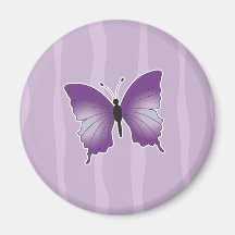 Aimant pourpre de réfrigérateur de papillon