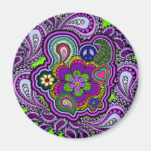 Aimant pourpre psychédélique de Paisley