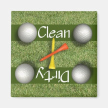 Aimant propre ou sale de lave-vaisselle de golf