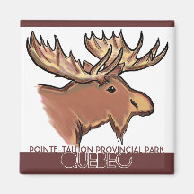 Aimant provincial d'orignaux du Québec de parc de 