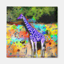 Aimant psychédélique pourpre de girafe