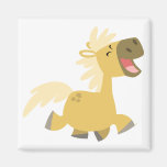 Aimant riant de poney de bande dessinée magnets