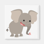 Aimant riant d'éléphant de bande dessinée magnets
