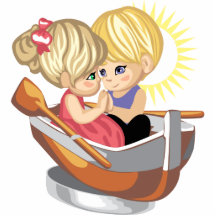 Aimant romantique mignon d'enfants photo en relief