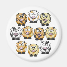 Aimant rond de 10 vaches