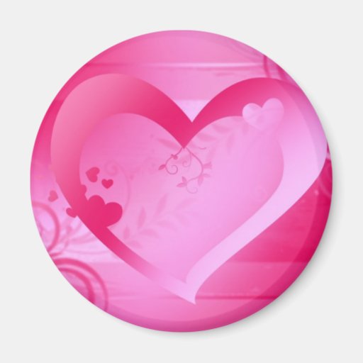 Aimant rond de cadeaux de Valentine