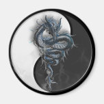 Aimant rond de dragon chinois de Yin Yang
