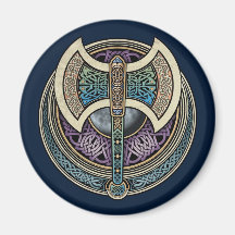 Aimant rond de Knotwork Labrys