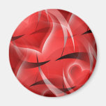 Aimant rond de motif de coeur