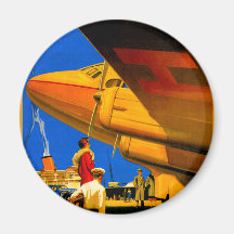 Aimant rond de voyage d'air, de mer et de terre