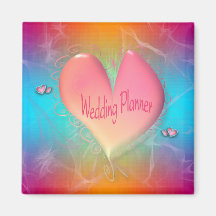 Aimant rose couleur pêche lumineux de wedding plan