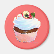 Aimant rose de conception d'art de petit gâteau