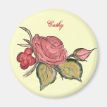 Aimant rose de fleur