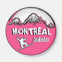 Aimant rose de surfeur de Montréal Québec Canada