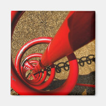 Aimant rouge de carré de spirale