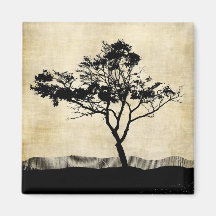 Aimant solitaire de silhouette d'arbre