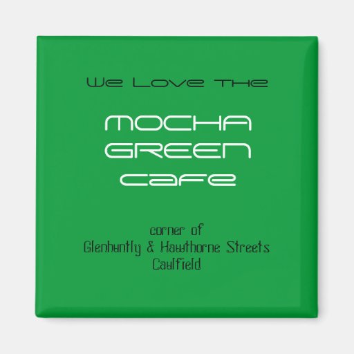 Aimant vert de café de moka