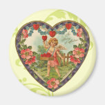 Aimant victorien de coeur de cupidon