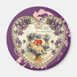 Aimant victorien de coeur de cupidon
