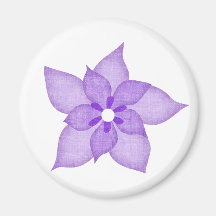 Aimant violet de fleur