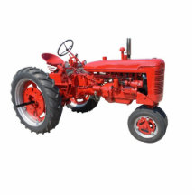 aimez ces vieux tracteurs rouges découpage en acrylique