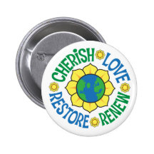 Aimez la terre badges avec agrafe